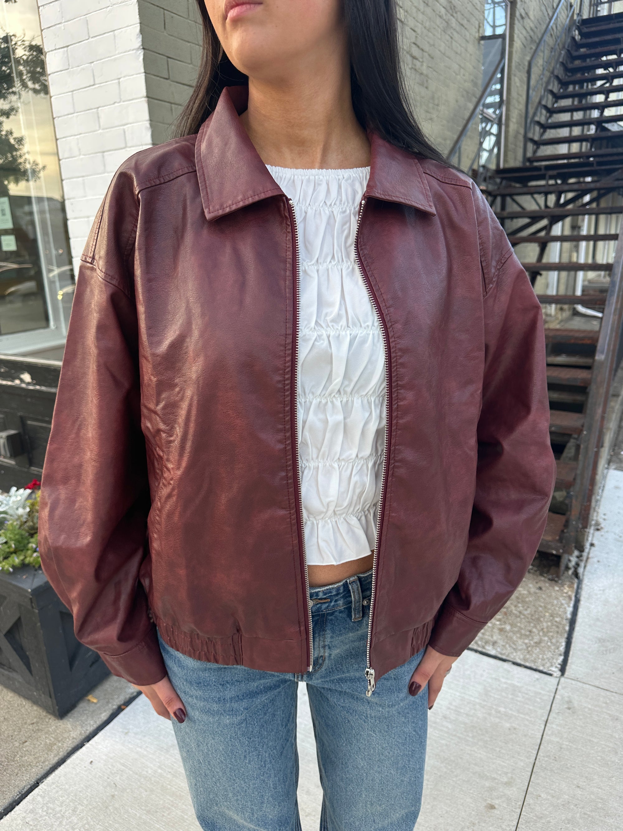 Crisp Apple Leather Jacket