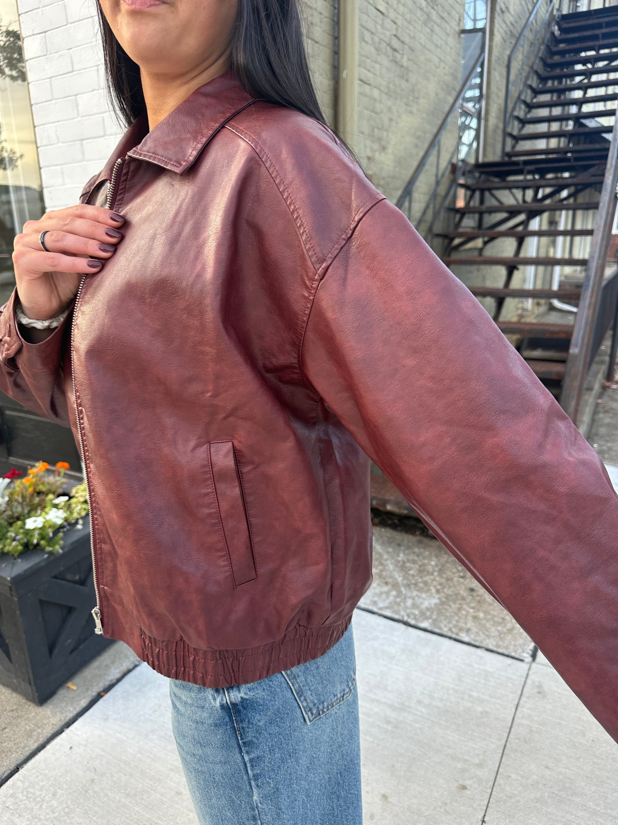 Crisp Apple Leather Jacket