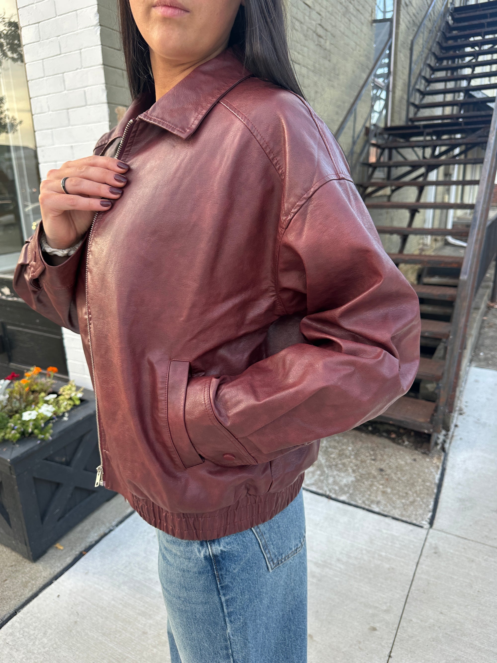 Crisp Apple Leather Jacket