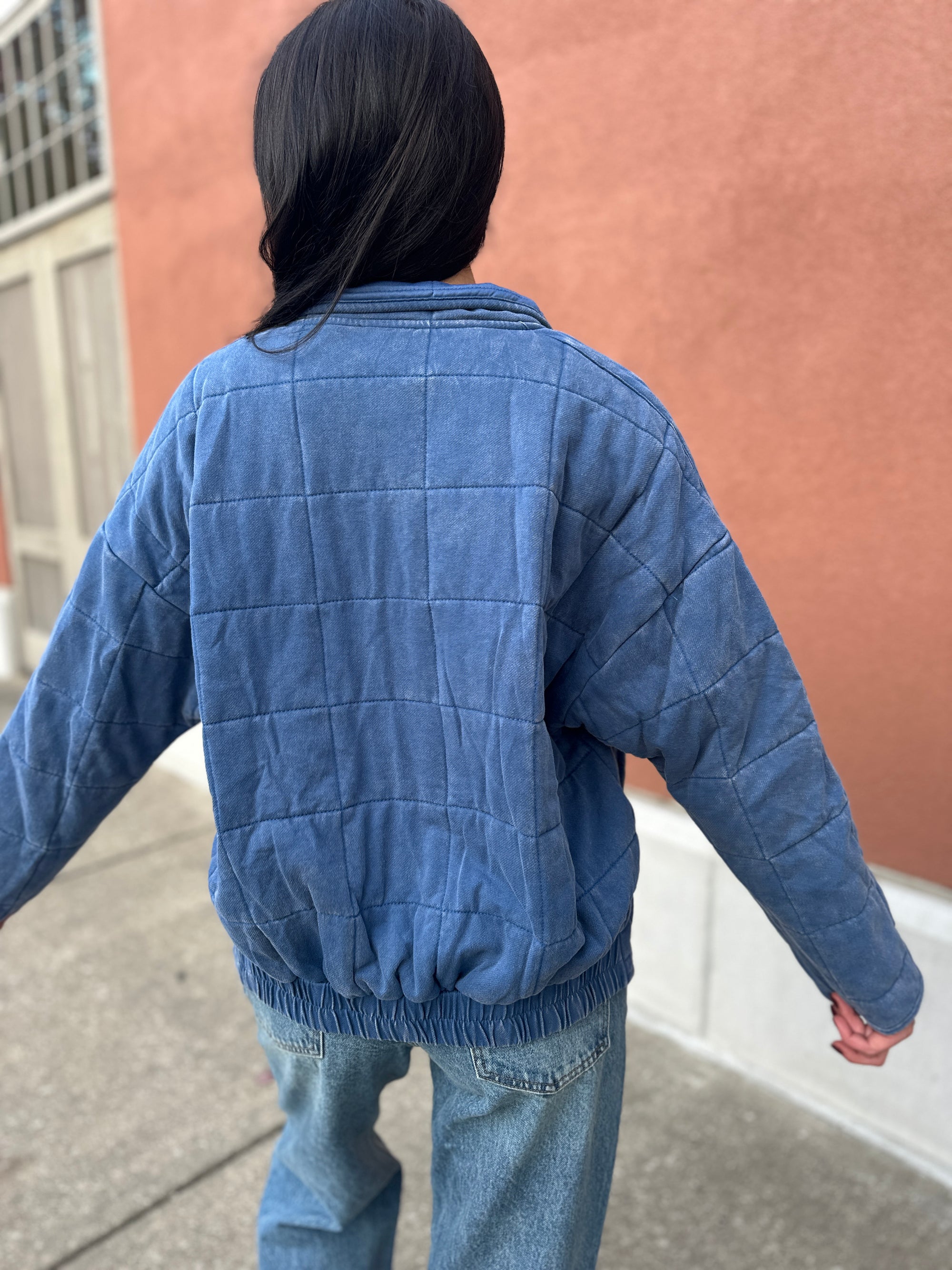 Denim Drift Quilted Jacket