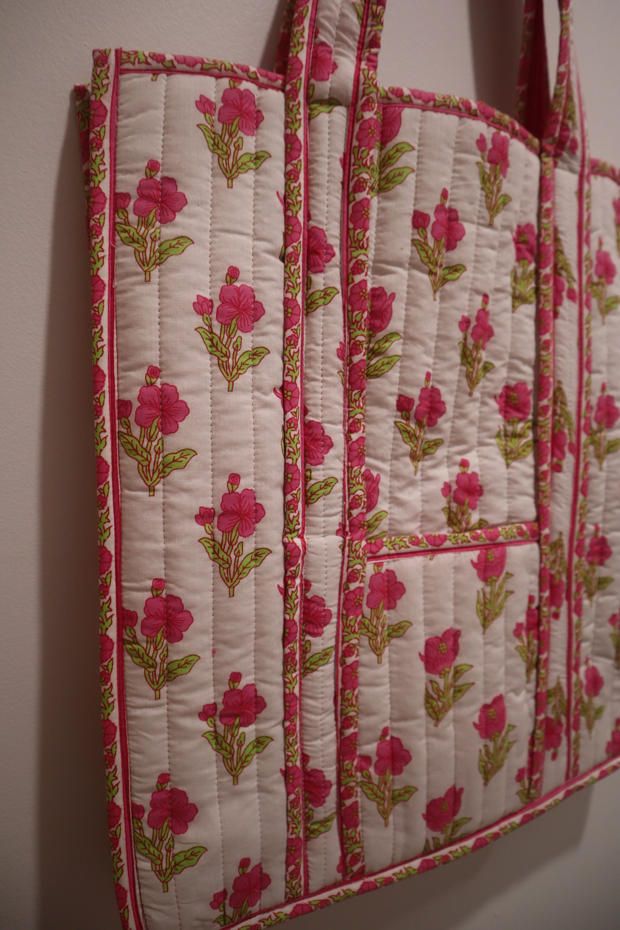 Magnolia Quilted Tote Bag