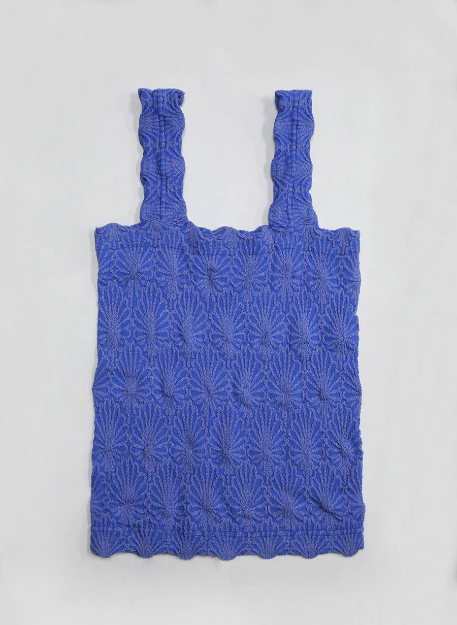 Flower Lace Textured Square Tank