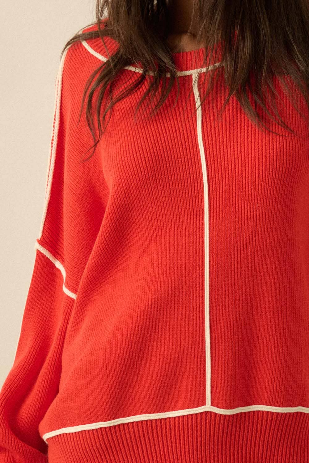 Scarlet Seam Oversized Sweater
