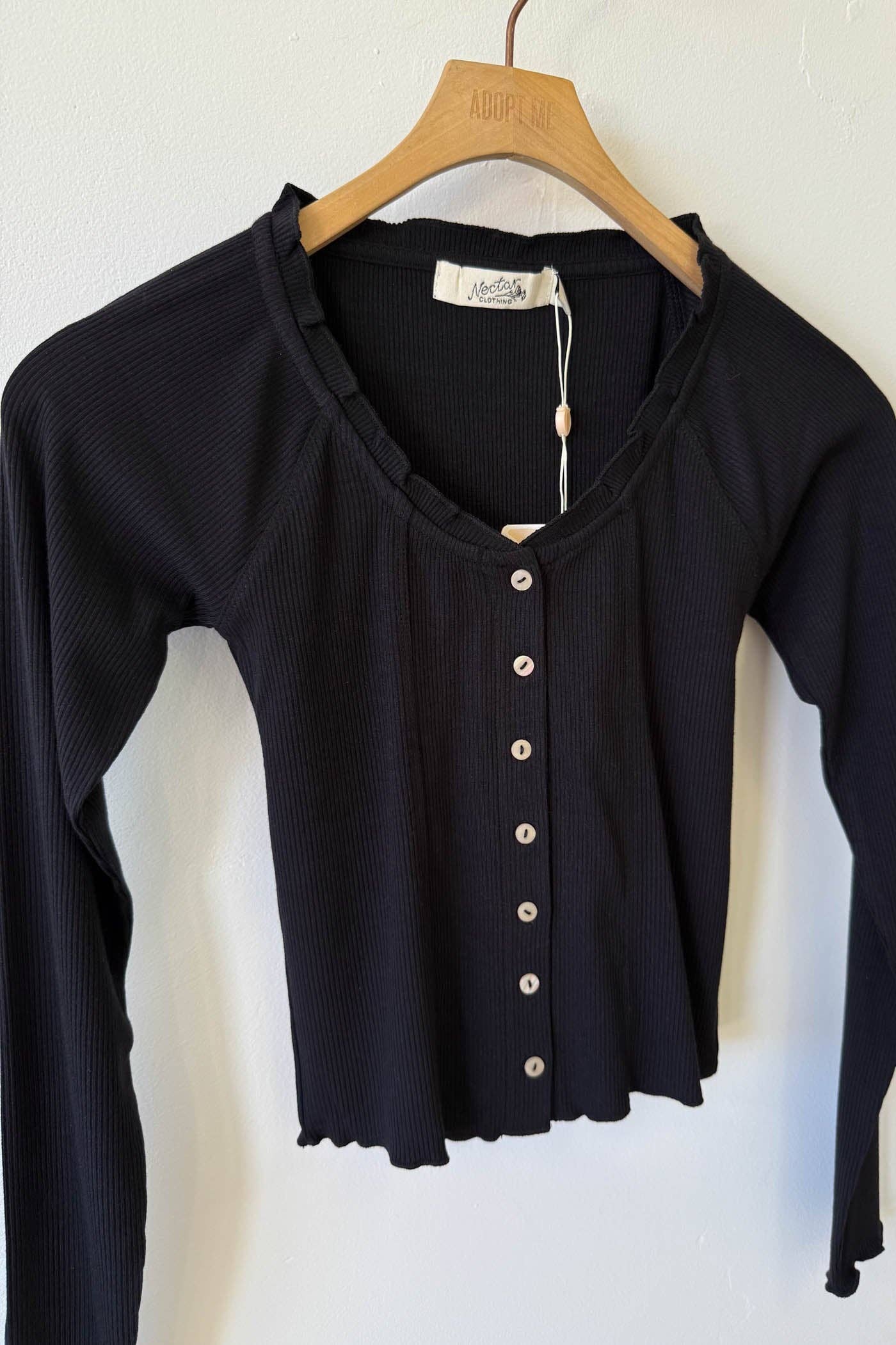 Button Up Long Sleeve Top