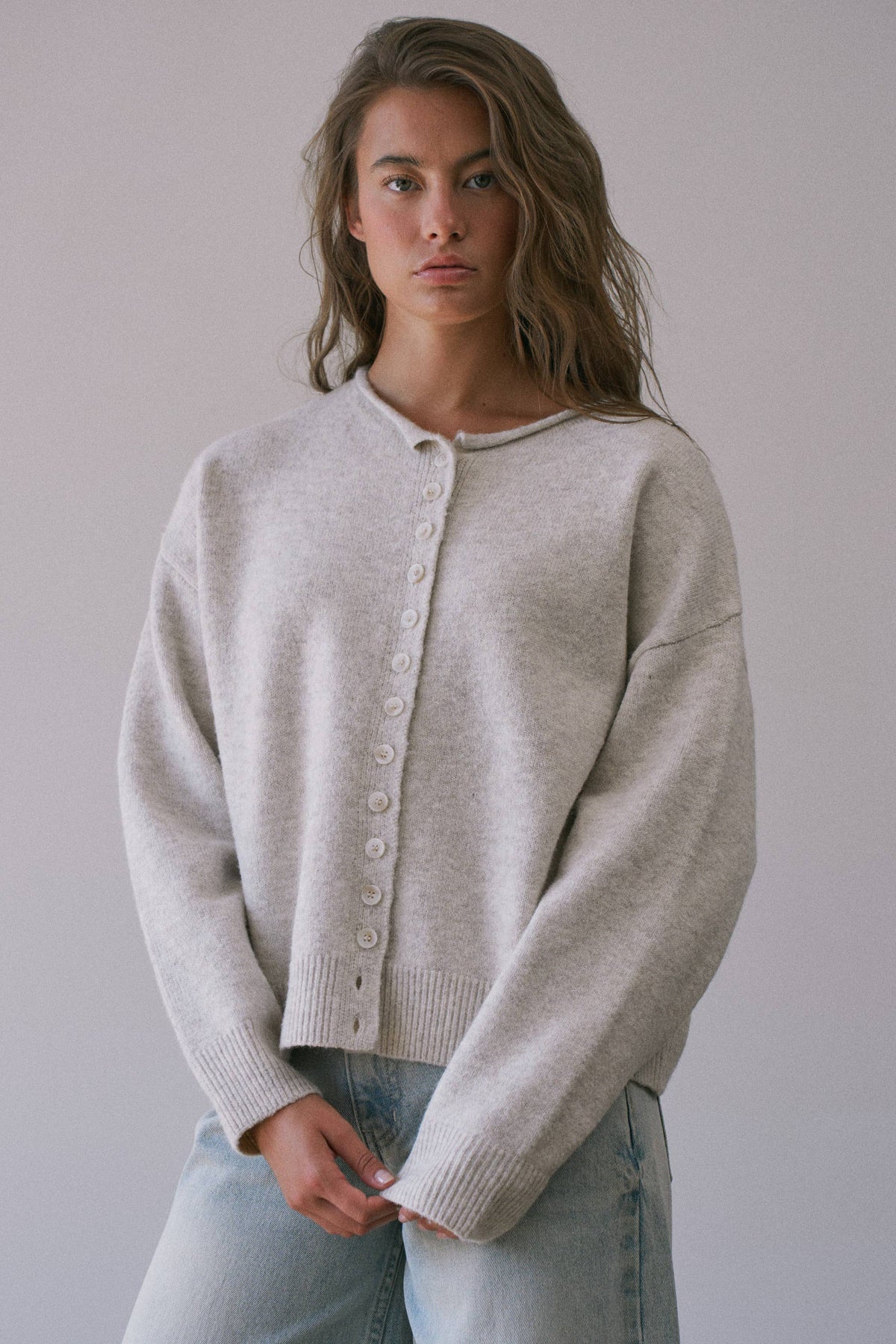 Cozy Wool Blend Oversized Button Cardigan