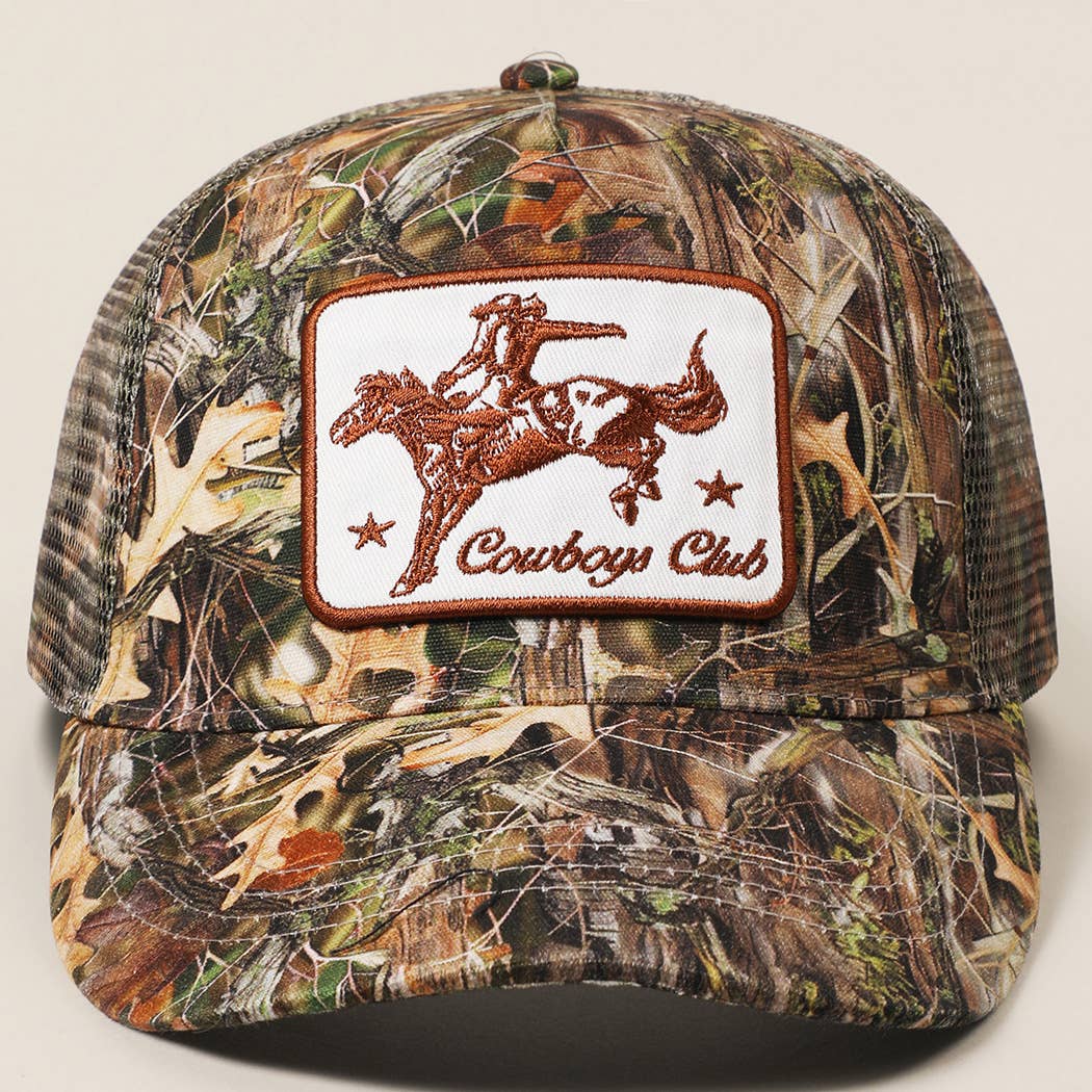 Cowboy Patch Mesh Trucker