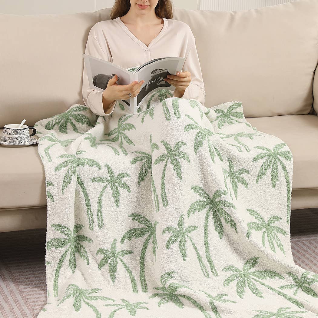 Palm Tree Throw Blanket