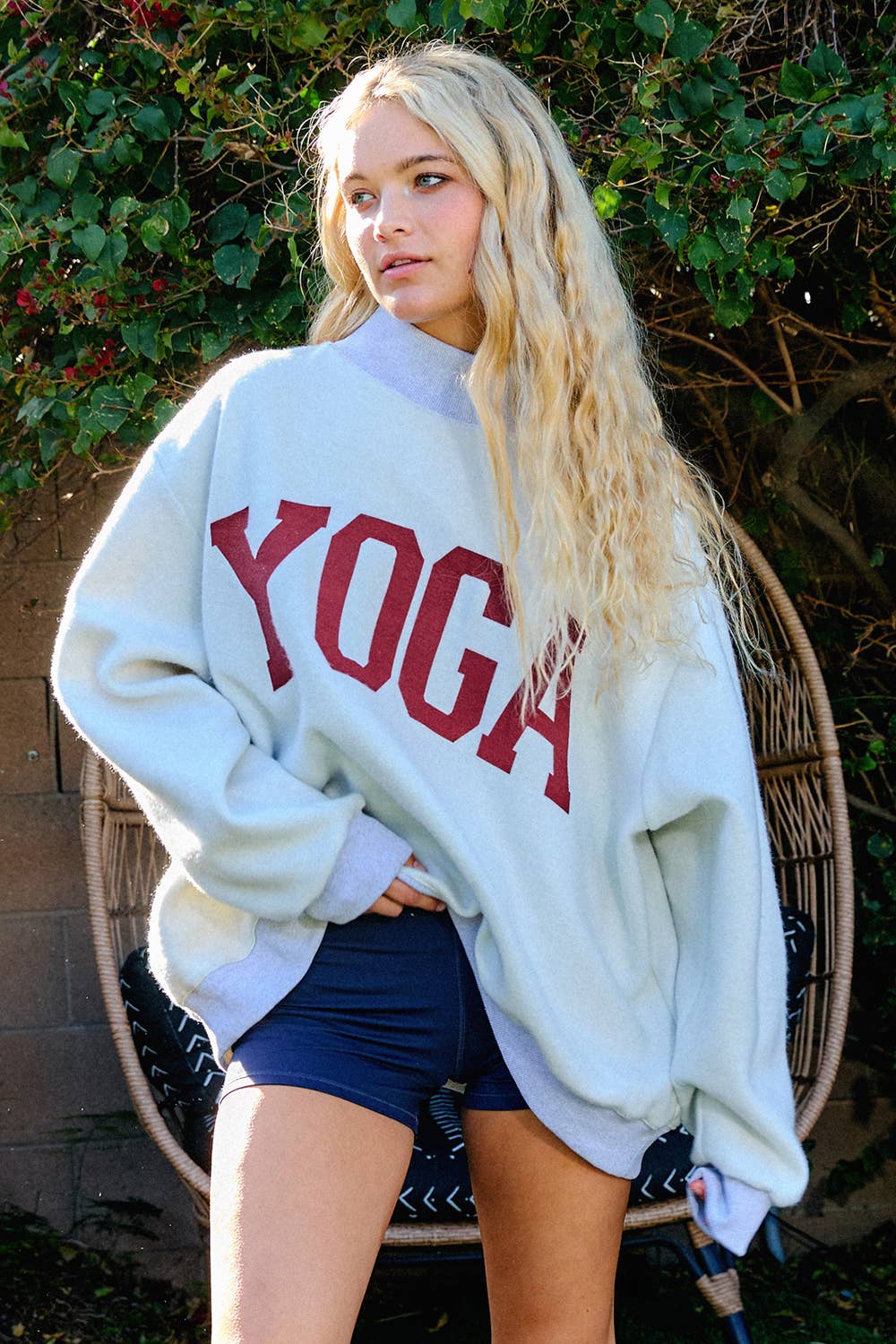 Pilates/Yoga Reversible Mockneck