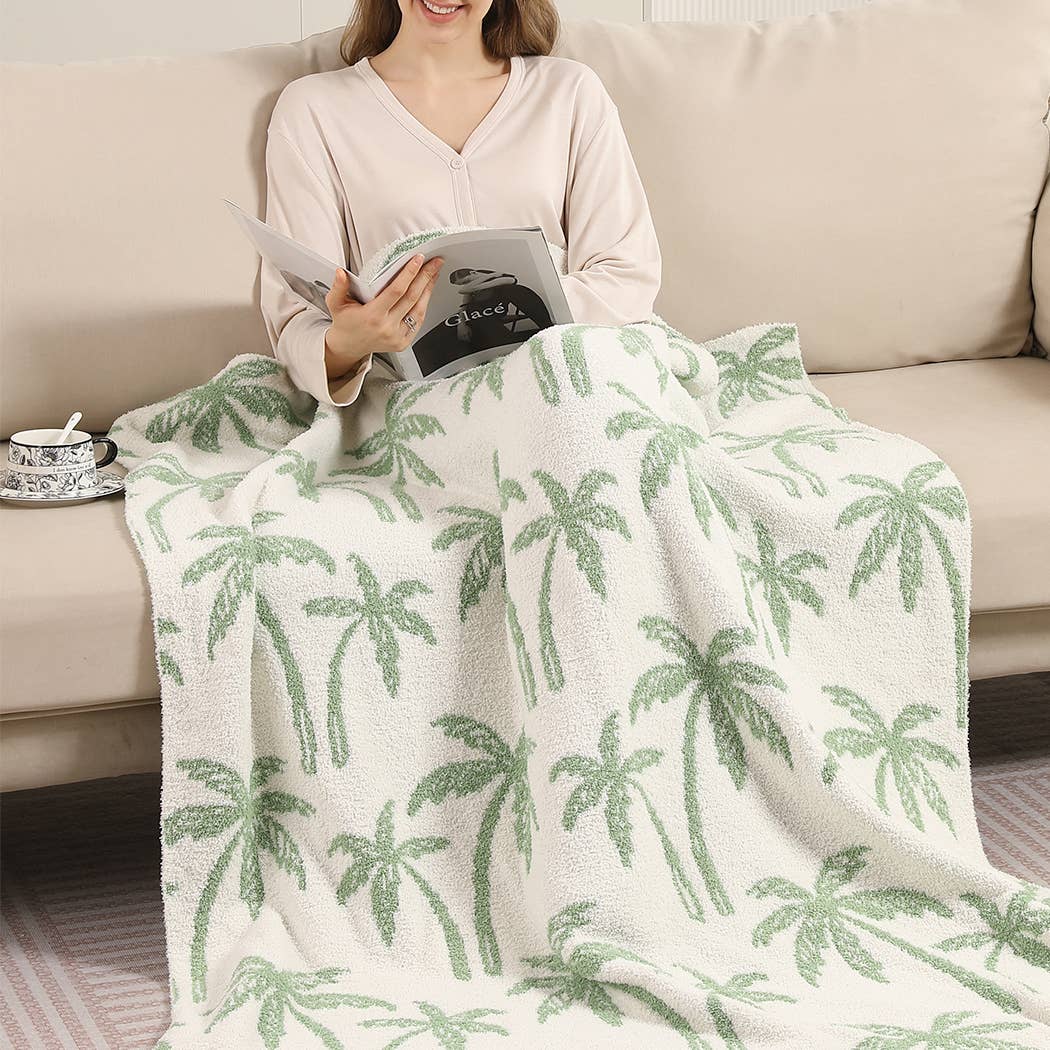 Palm Tree Throw Blanket