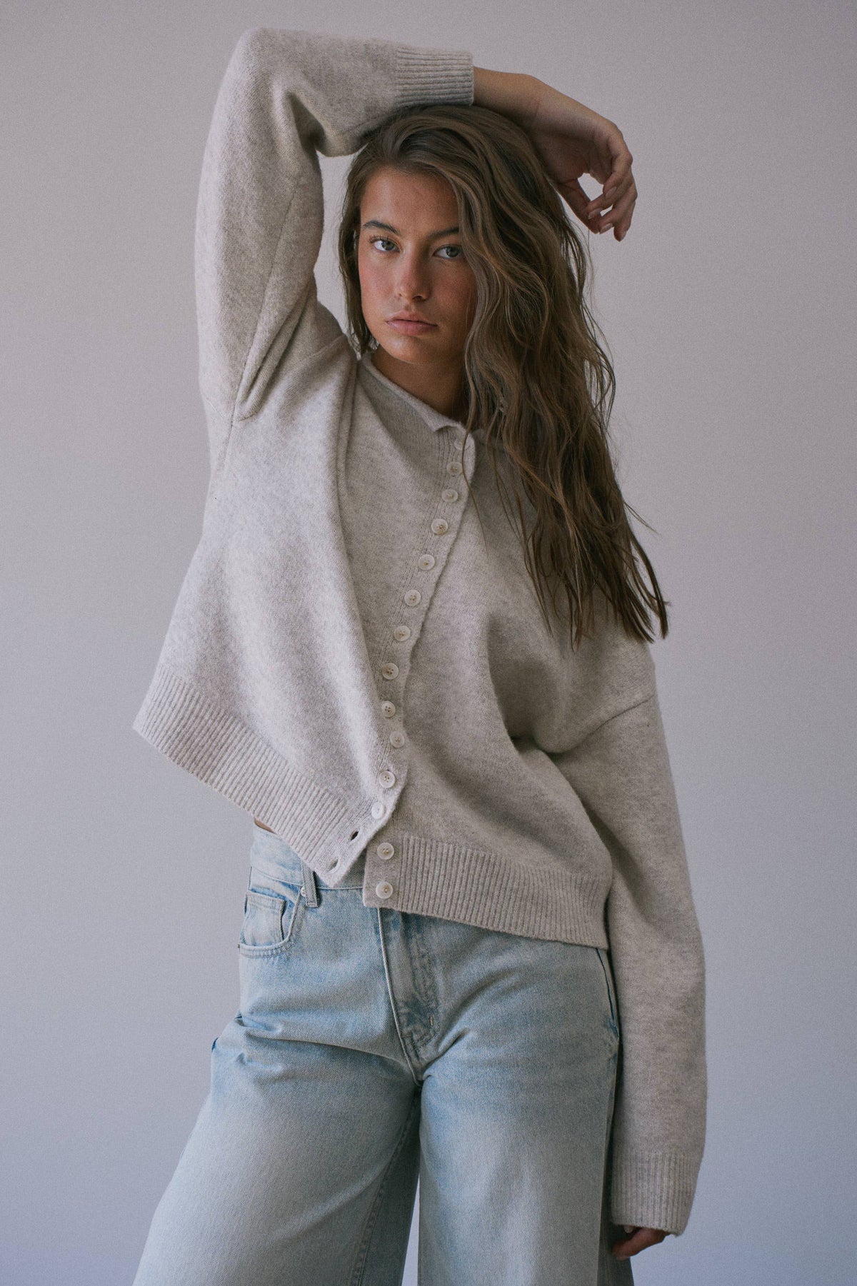 Cozy Wool Blend Oversized Button Cardigan
