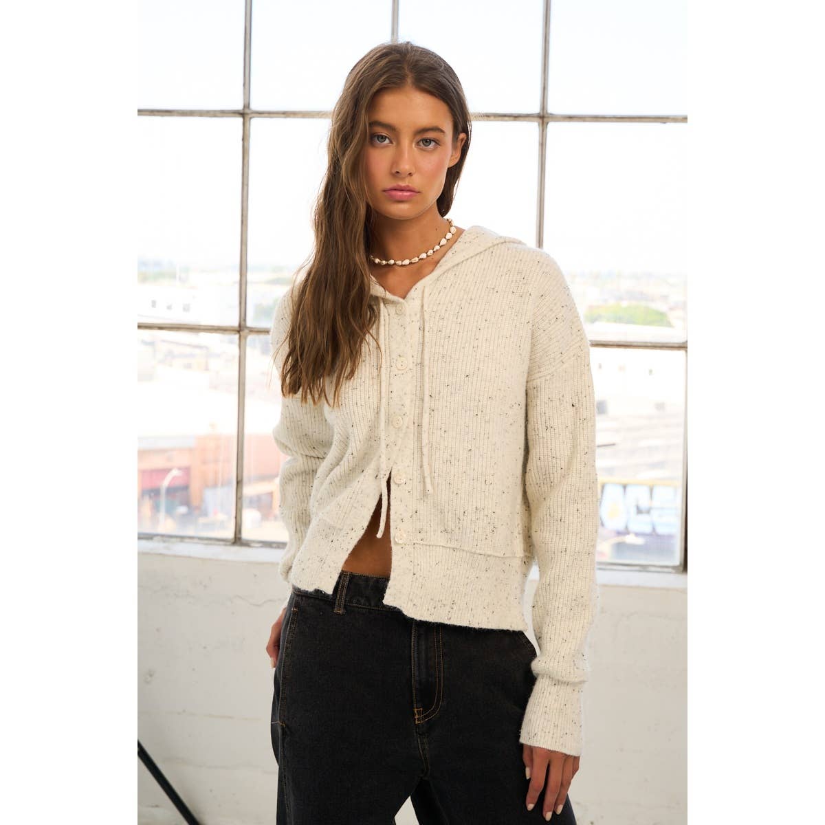 Confetti Hooded Cardigan