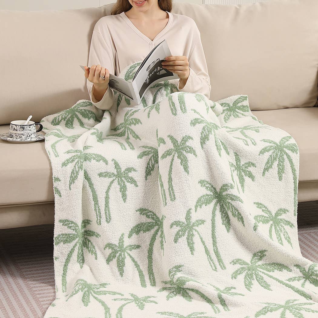 Palm Tree Throw Blanket