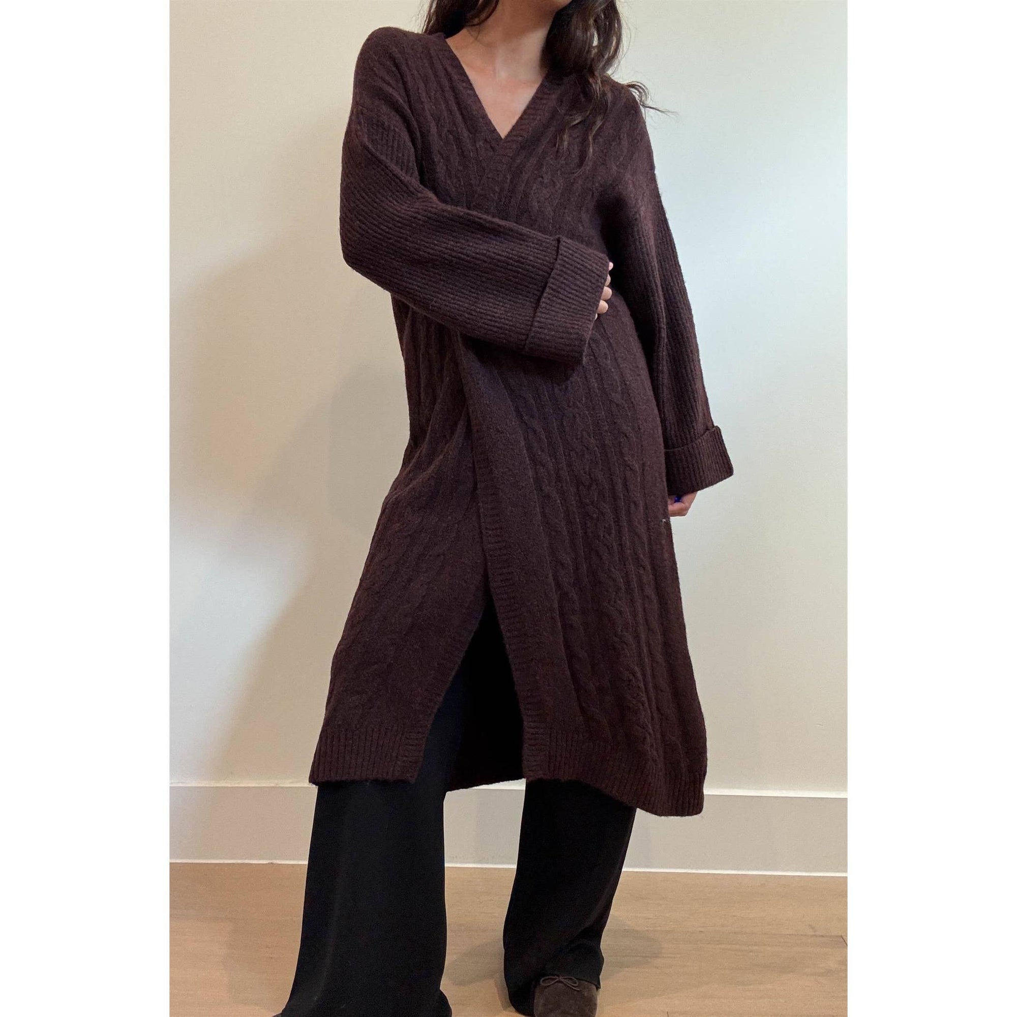 Hot Cocoa Knit Midi Cardigan