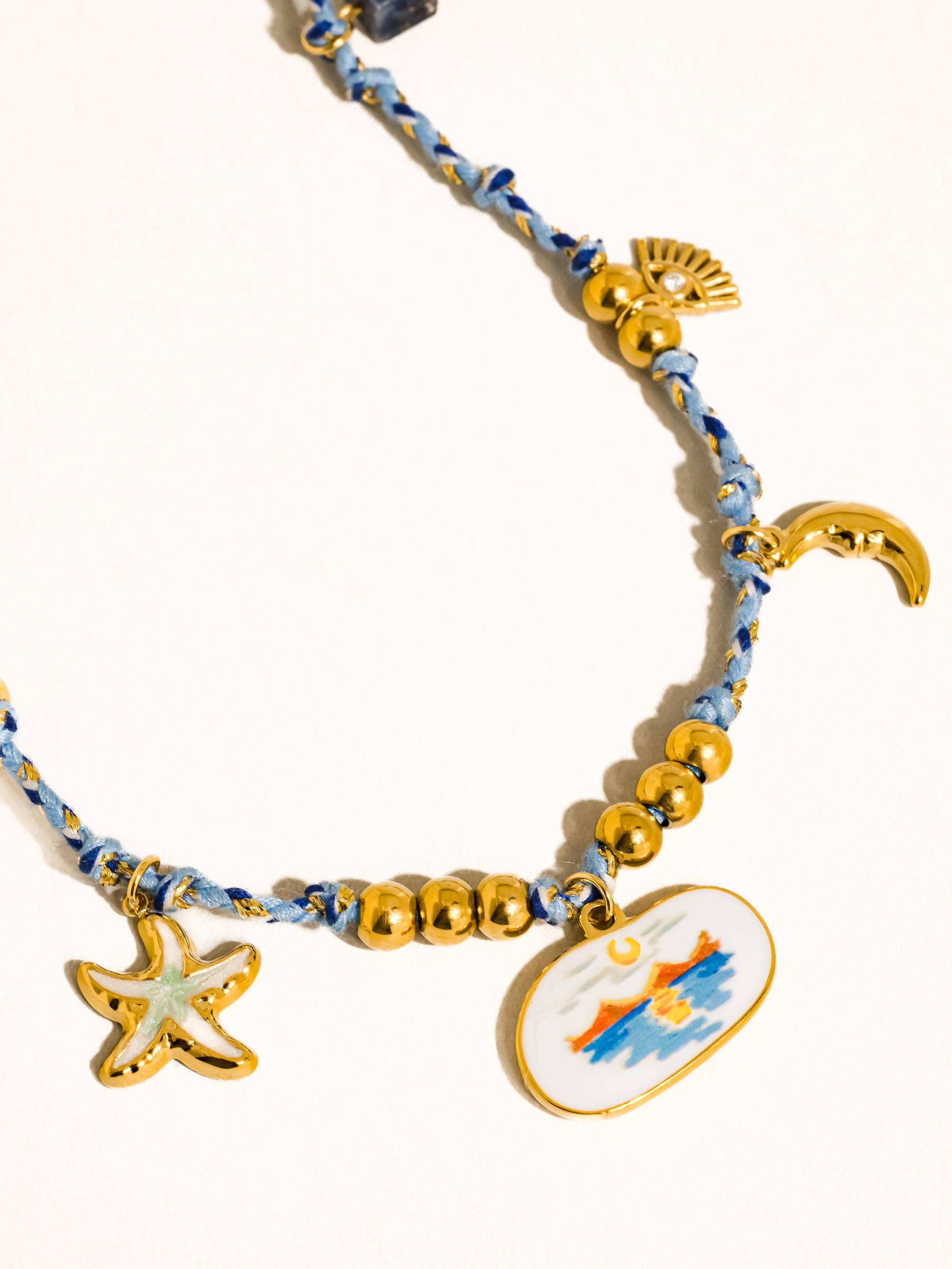 Pêche Vintage Charm Rope Necklace
