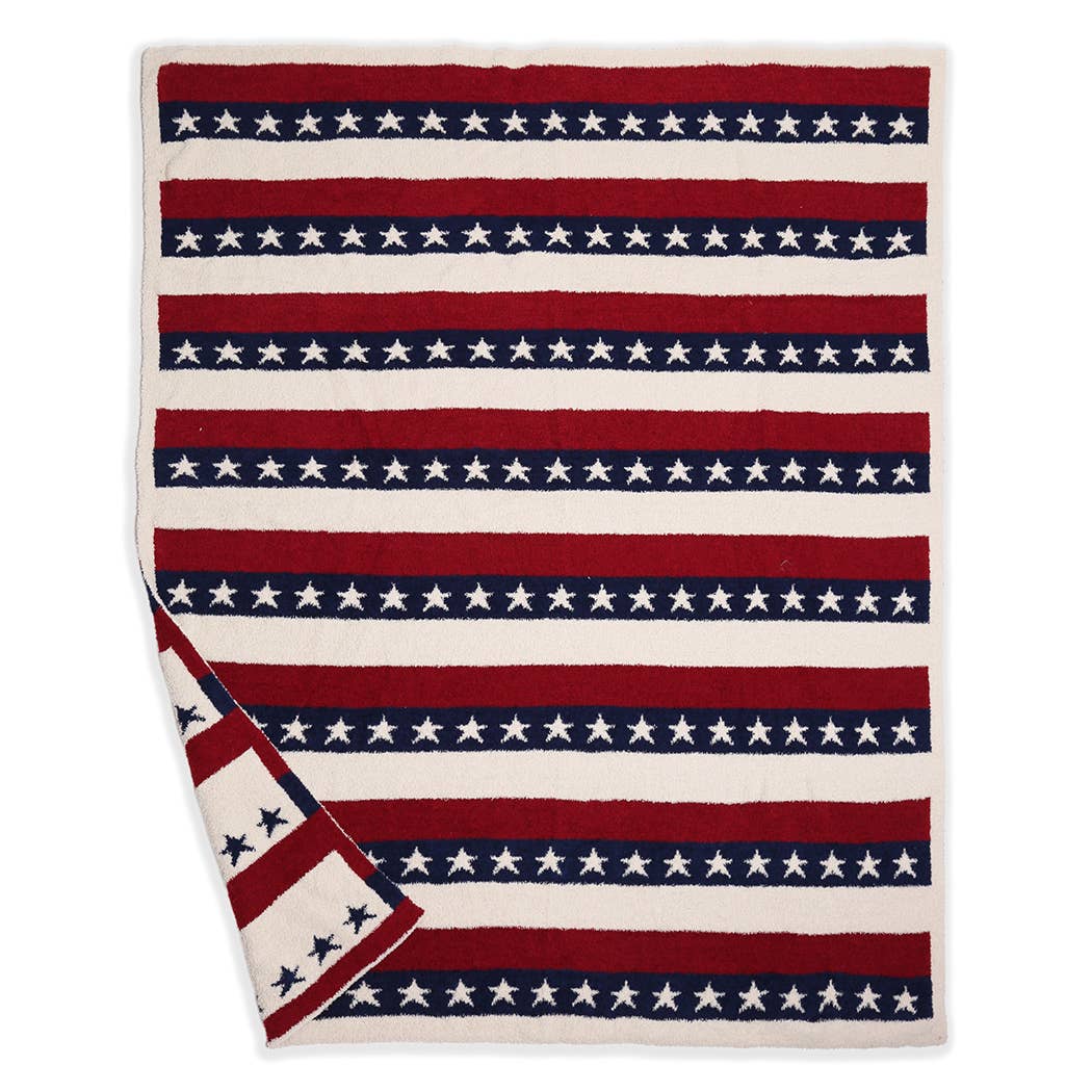 US Star Pattern Throw Blanket