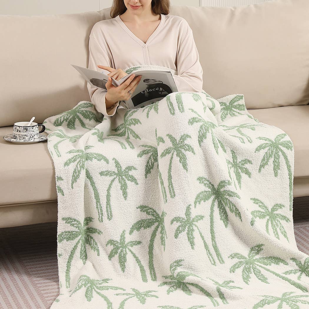 Palm Tree Throw Blanket
