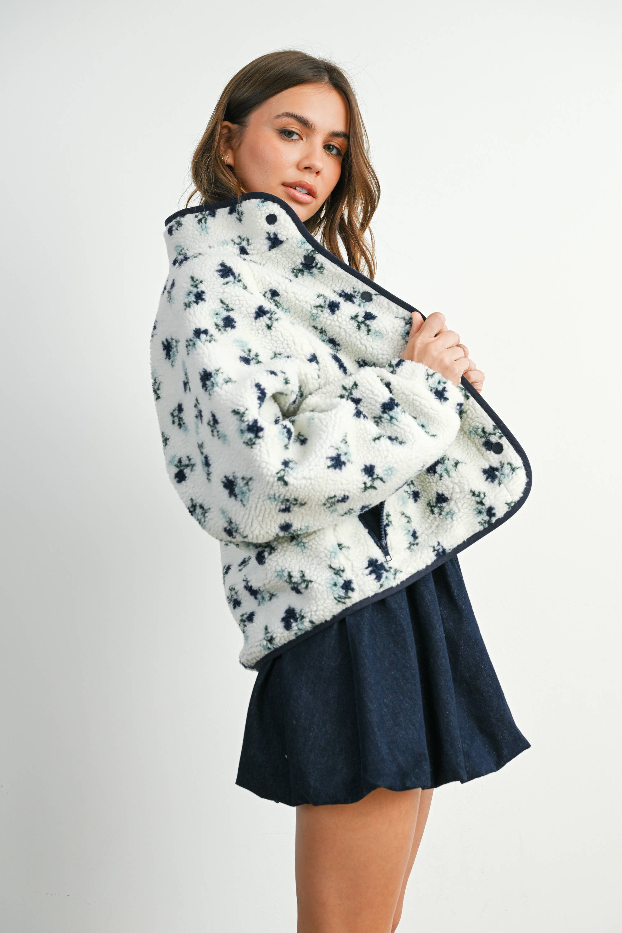 Fall Floral Sherpa