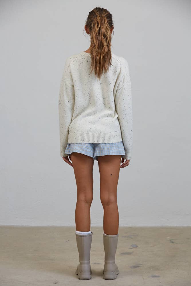 Oreo Honey Slouchy Henley Sweater