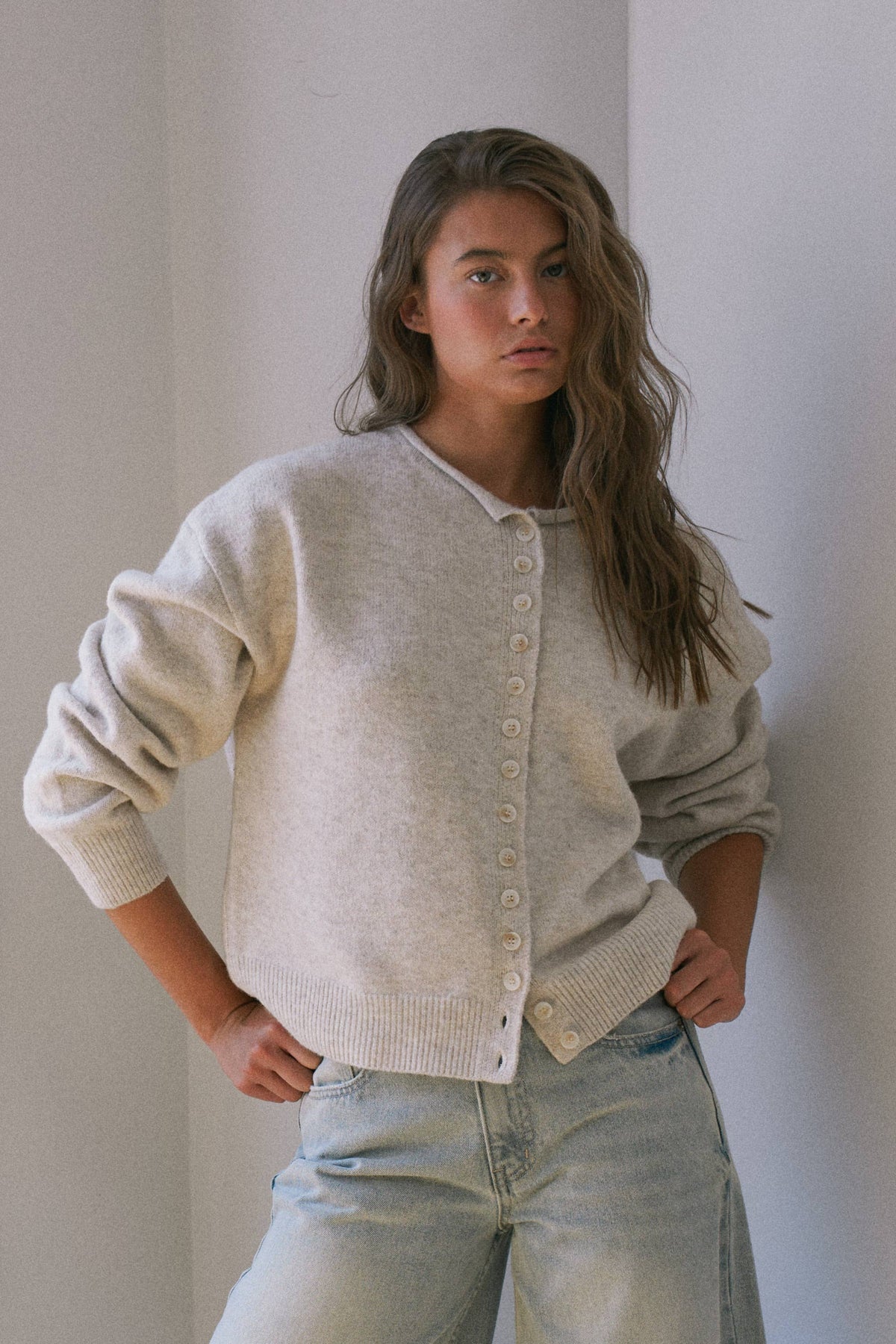 Cozy Wool Blend Oversized Button Cardigan