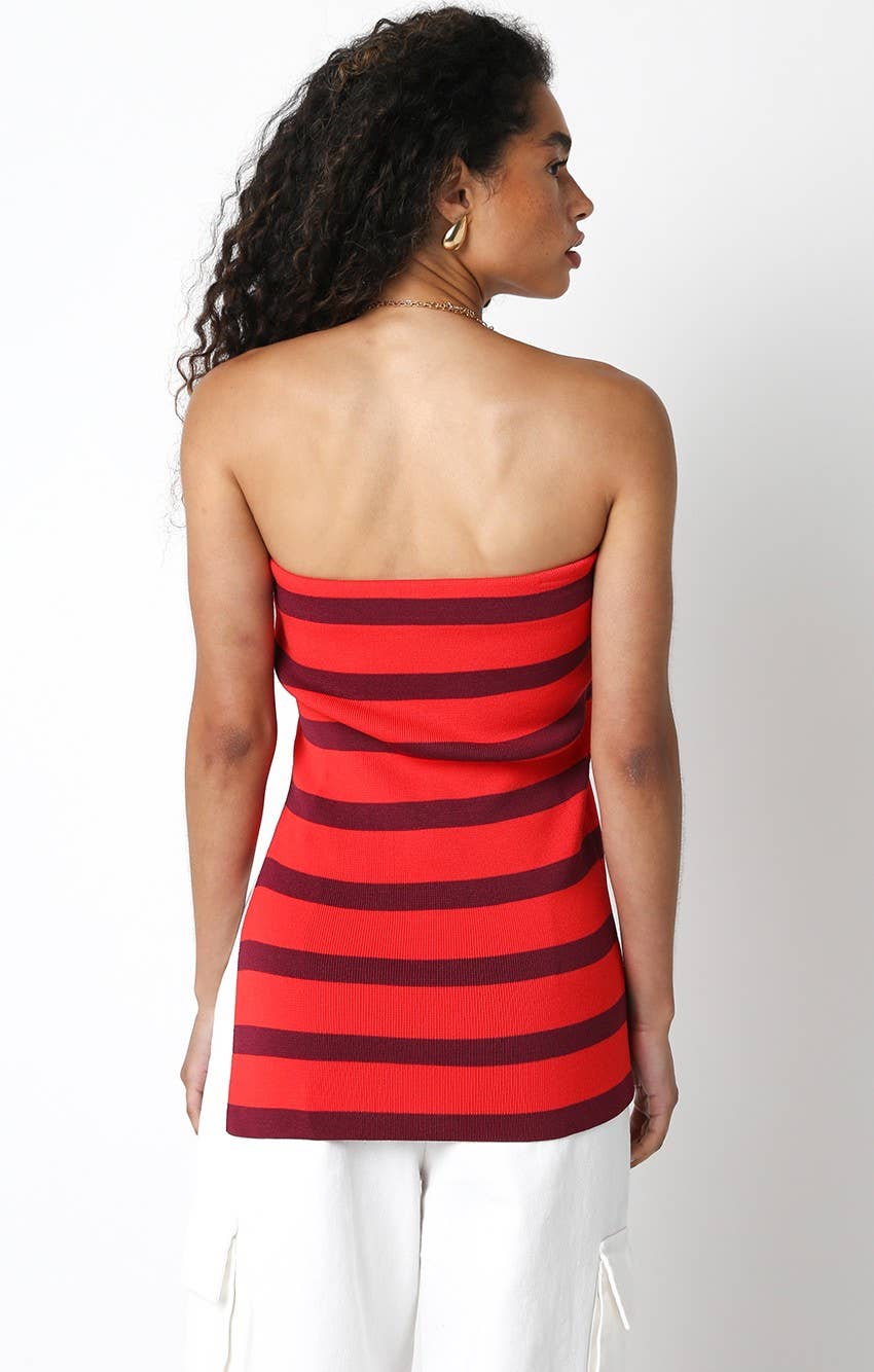 Heartbeat Stripe Tube Top