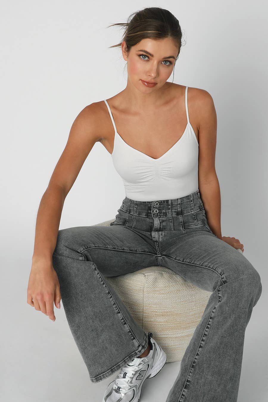 Jersey Shirred Cami