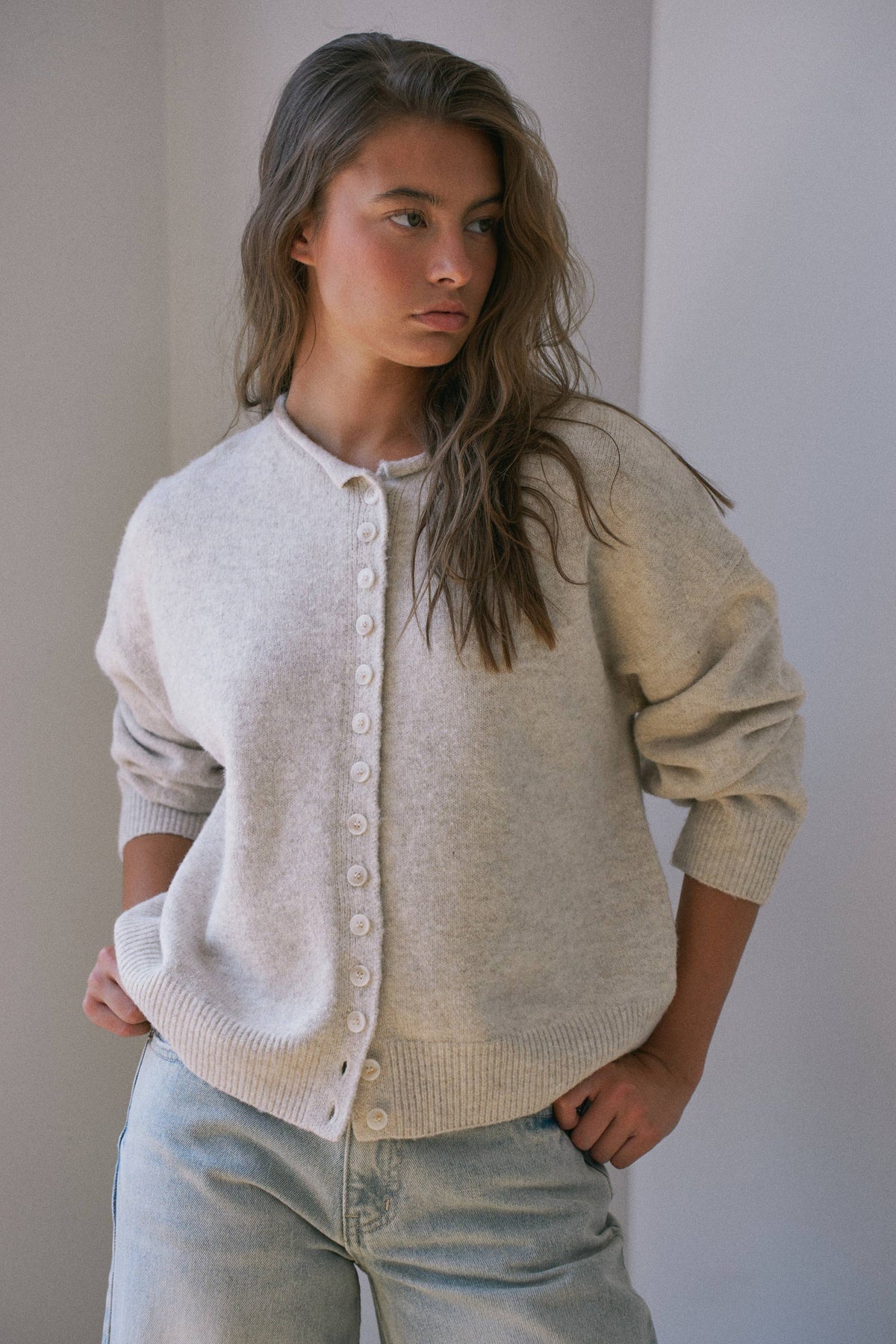 Cozy Wool Blend Oversized Button Cardigan