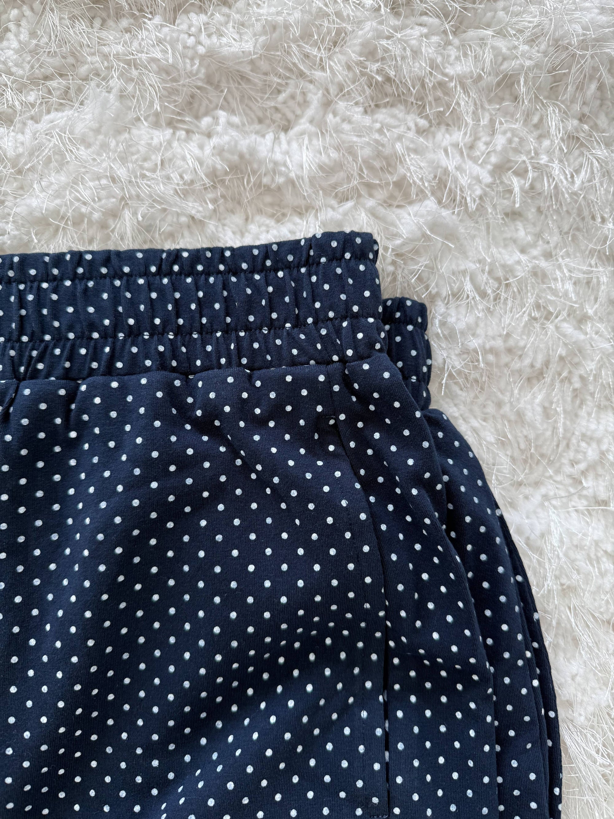 Navy Polka Dot Shorts