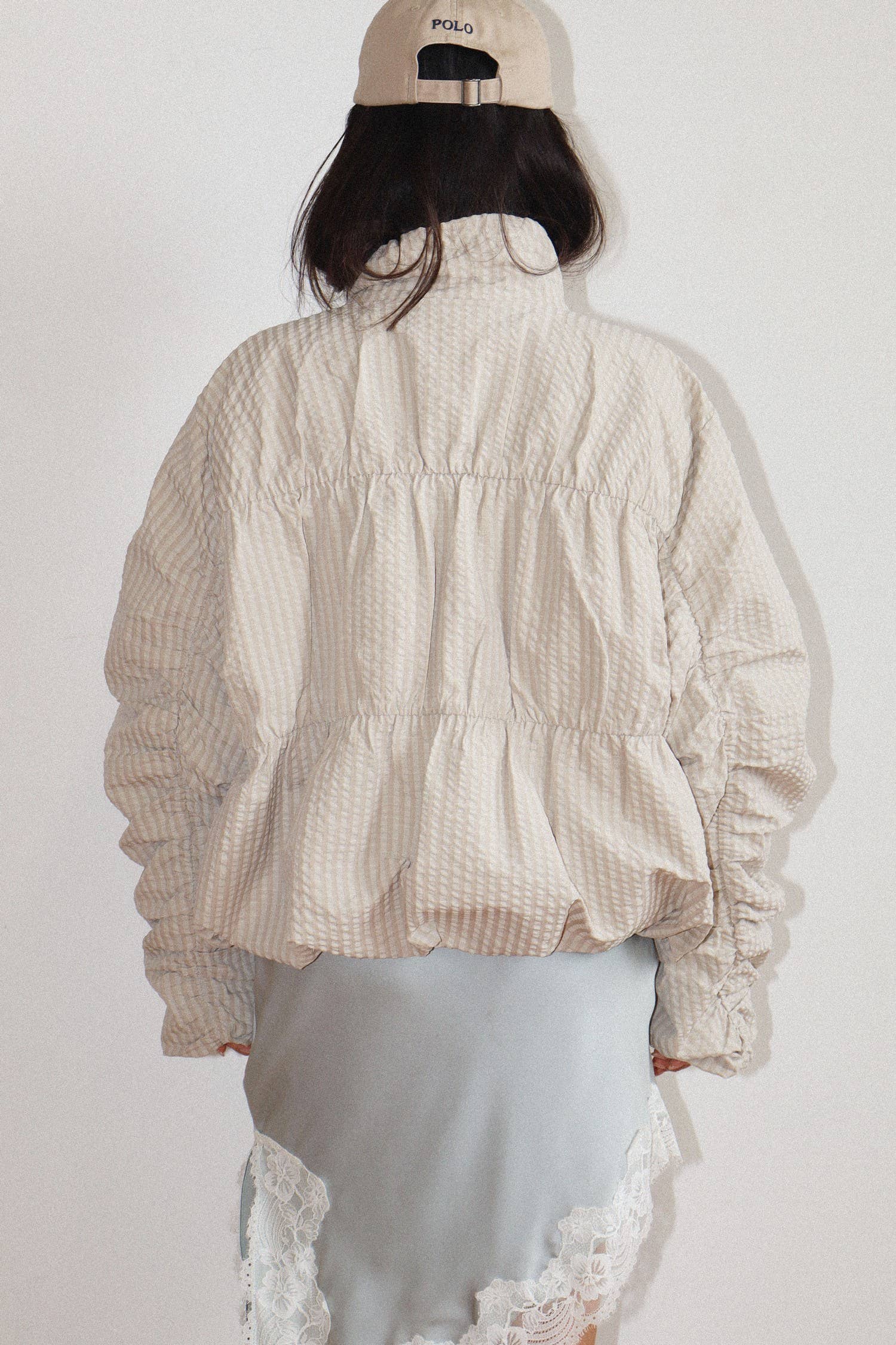 Gathered Detail Puffer Jacket