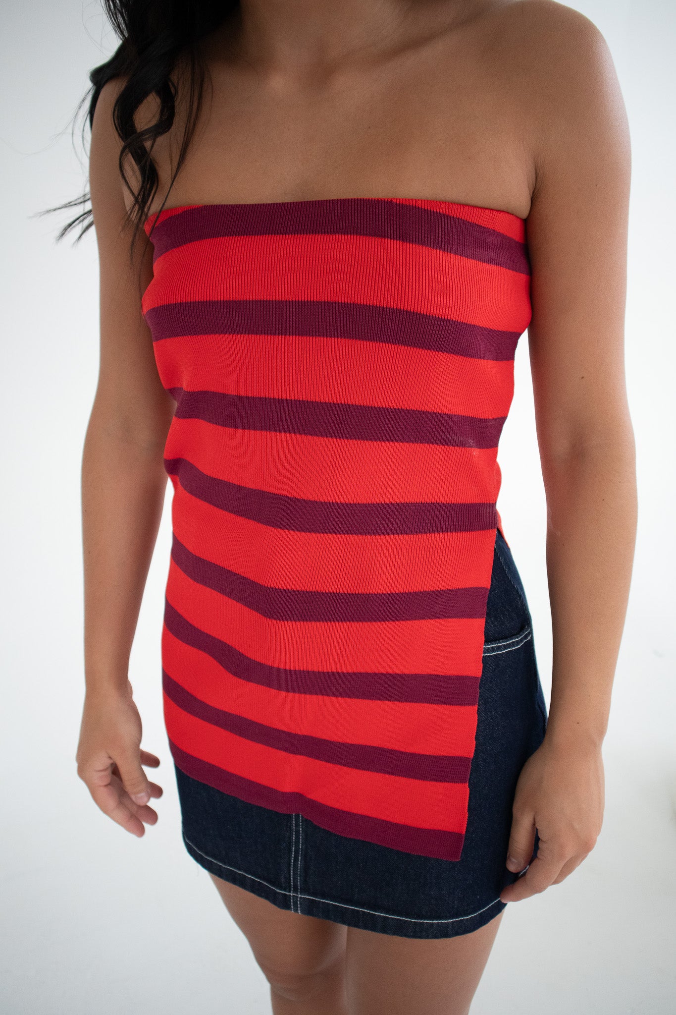 Heartbeat Stripe Tube Top