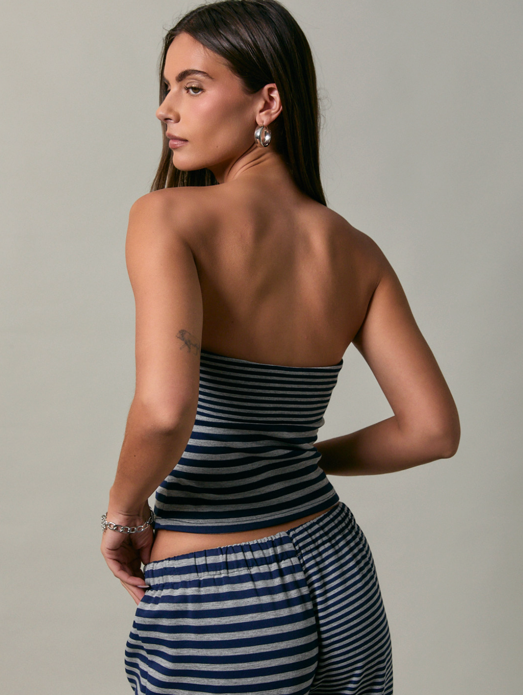 Blueberry Stripe Tube Top