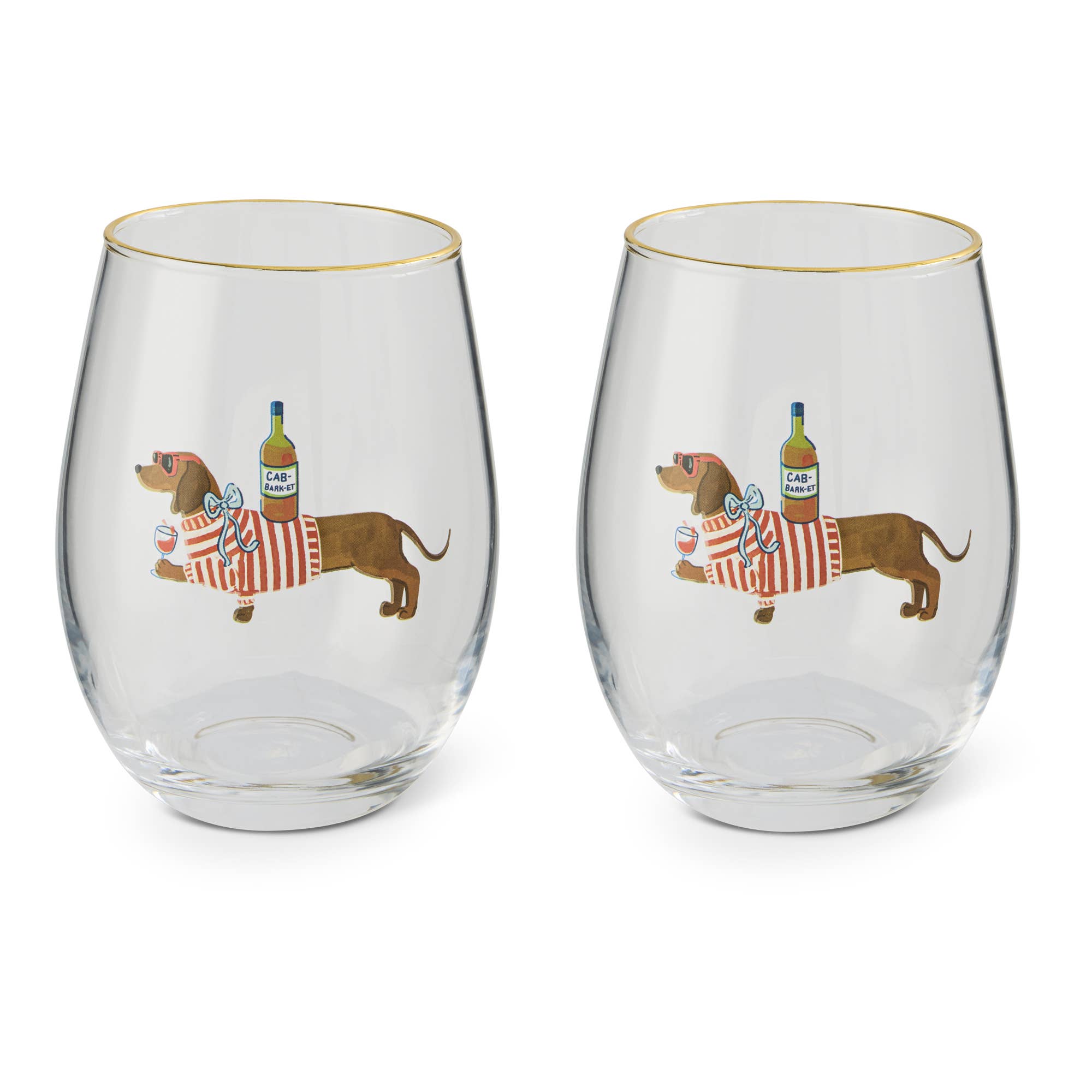 Weiner Dog Wine Glass - 2pk
