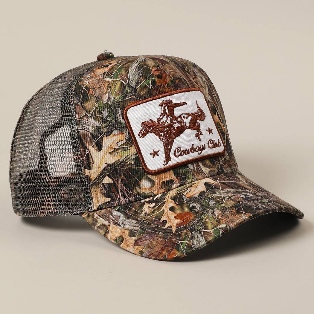 Cowboy Patch Mesh Trucker