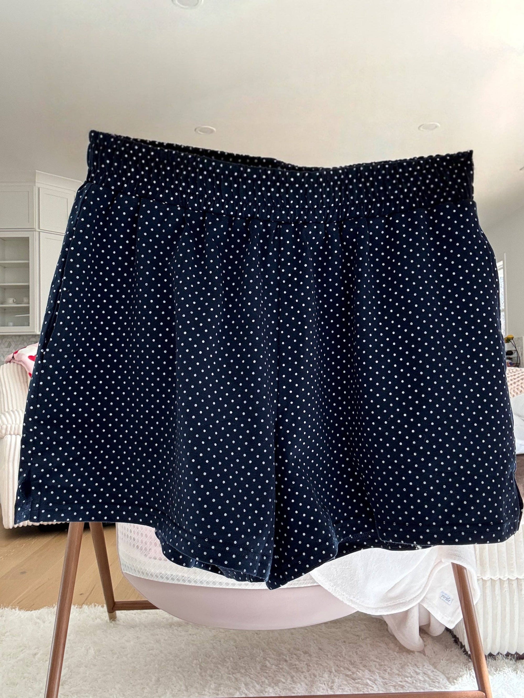 Navy Polka Dot Shorts