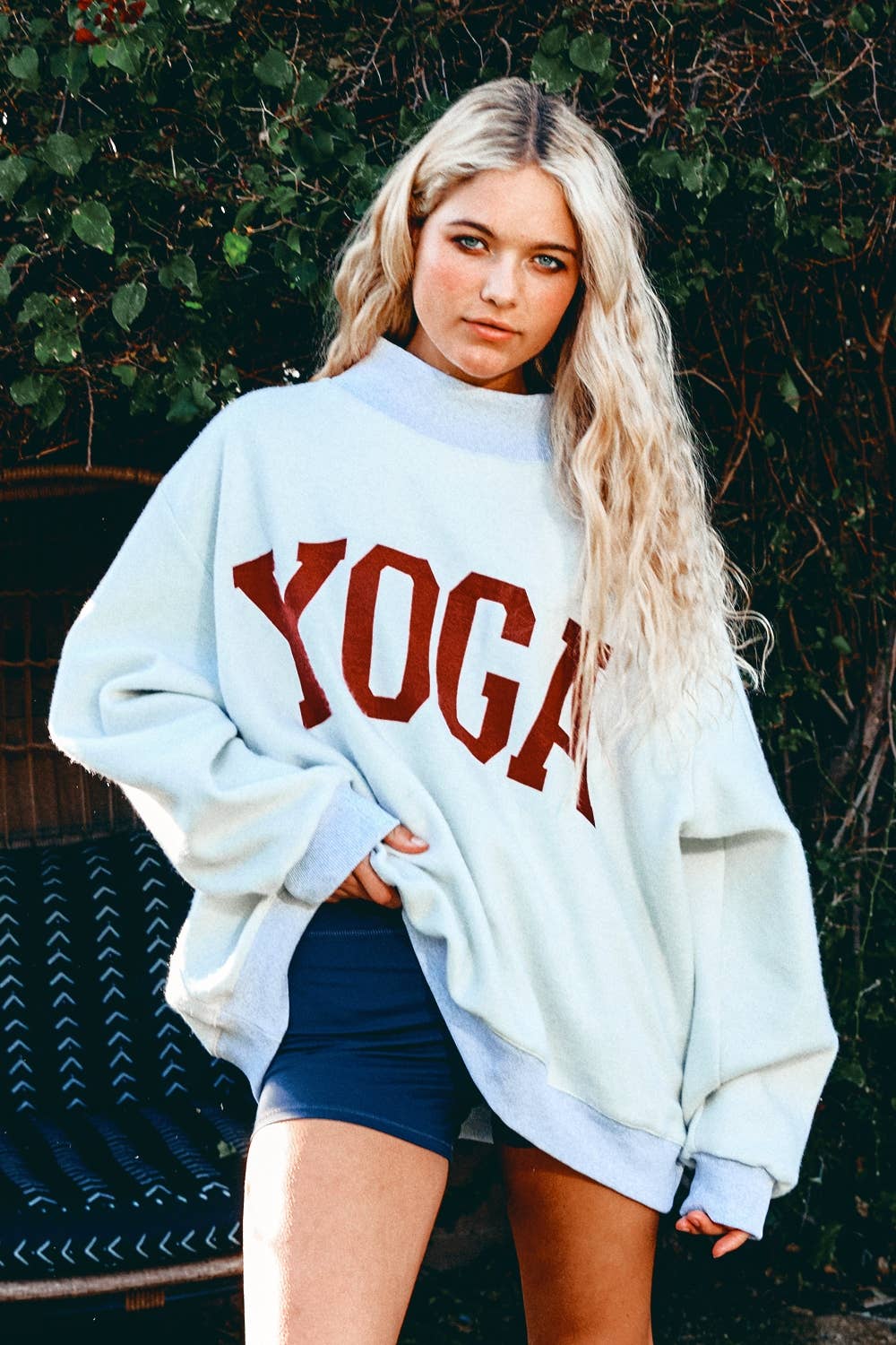 Pilates/Yoga Reversible Mockneck
