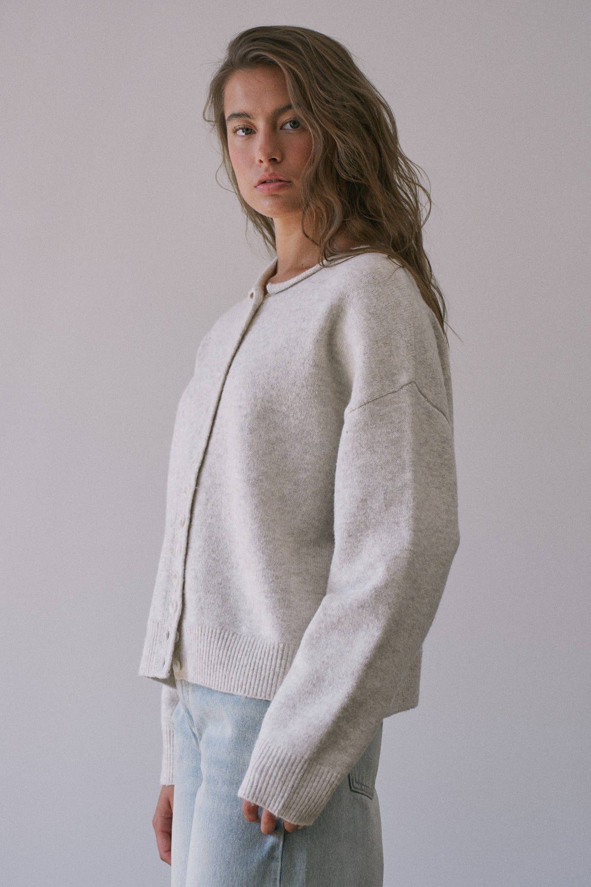 Cozy Wool Blend Oversized Button Cardigan