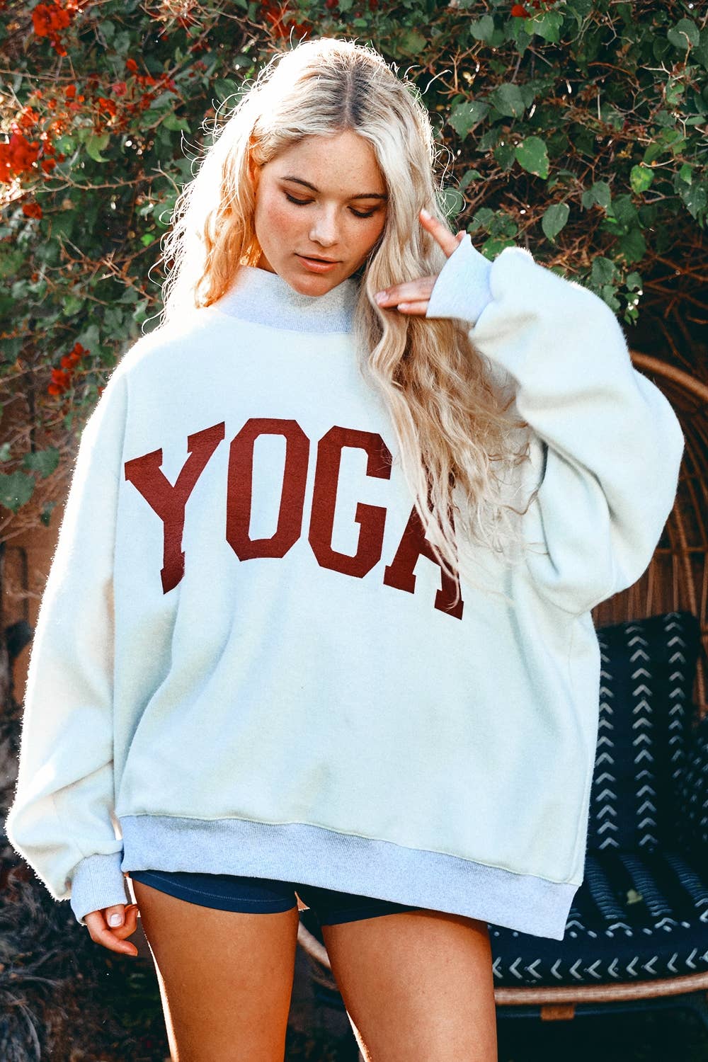 Pilates/Yoga Reversible Mockneck