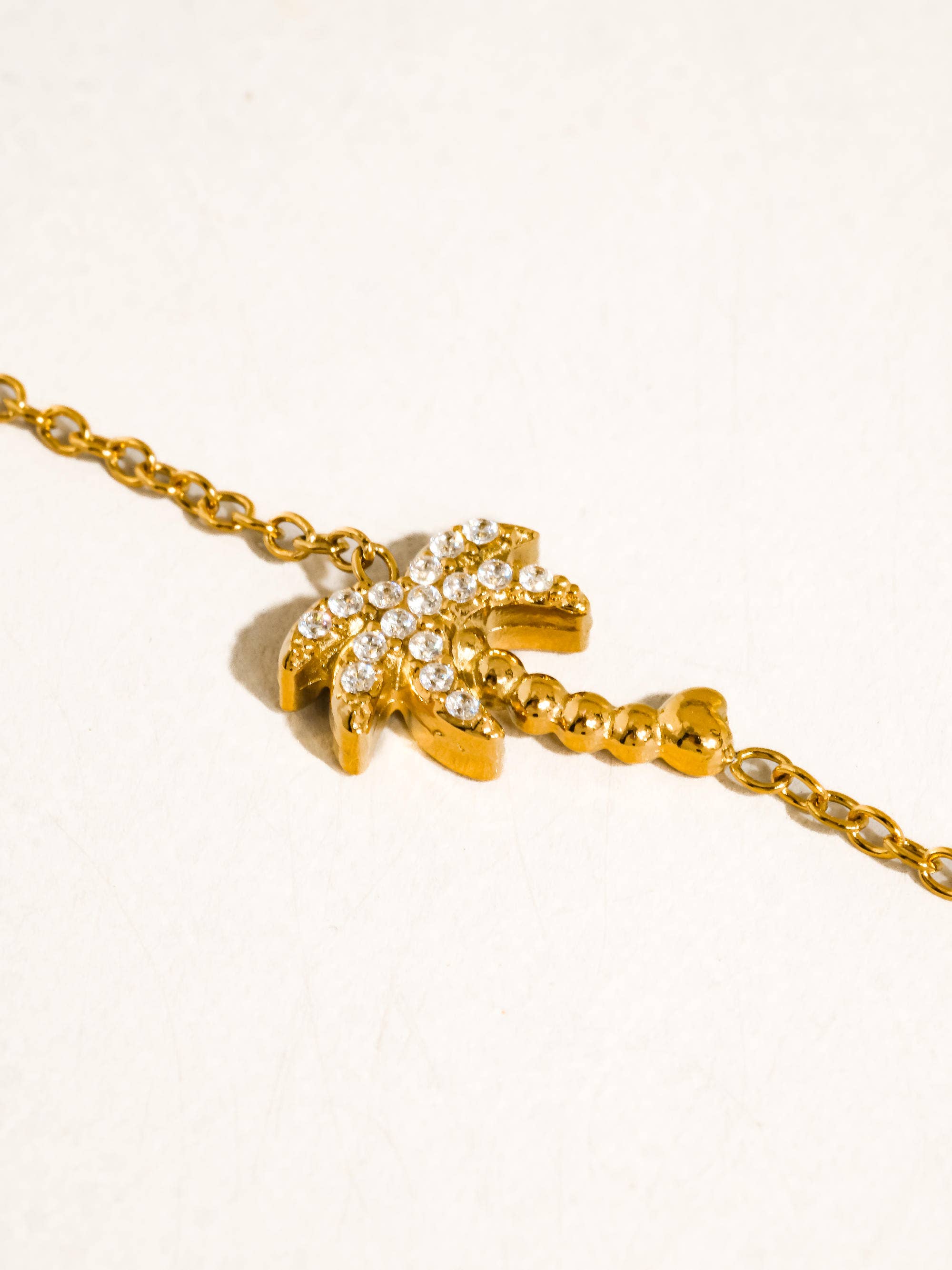 Quincee 18K Gold Non-Tarnish Summer Ocean CZ Bracelet