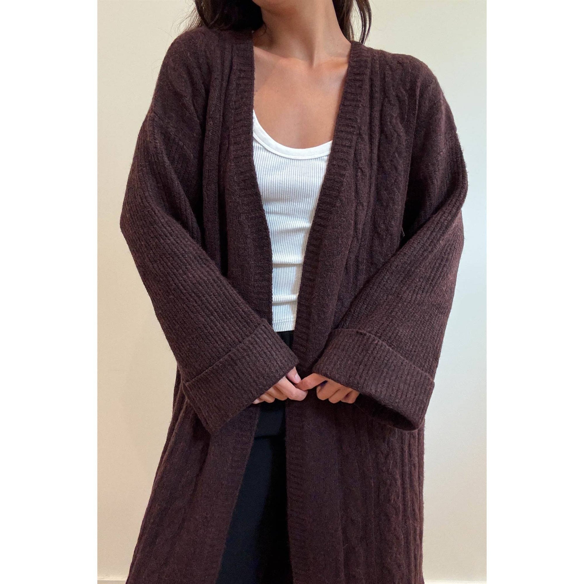 Hot Cocoa Knit Midi Cardigan