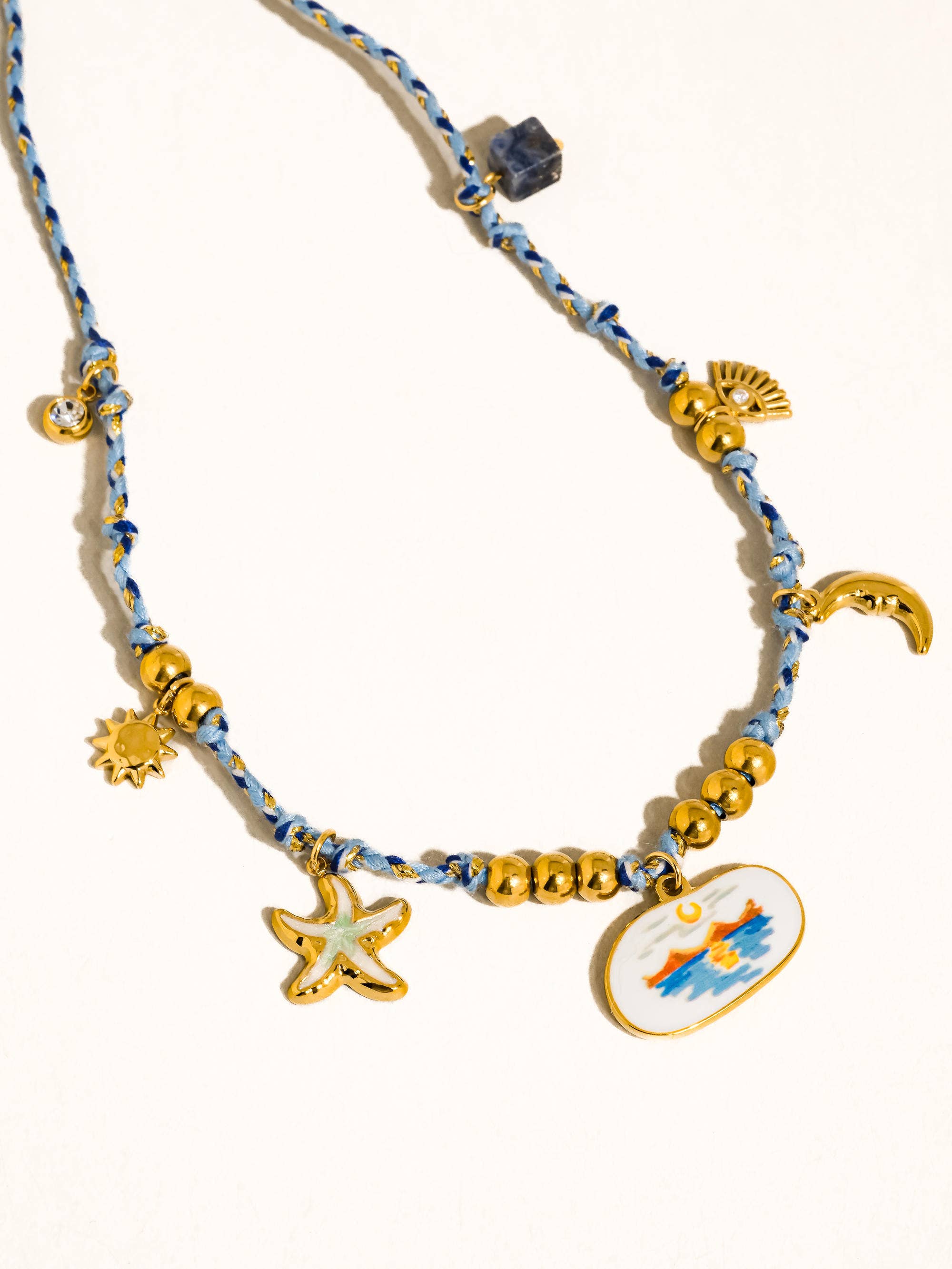 Pêche Vintage Charm Rope Necklace