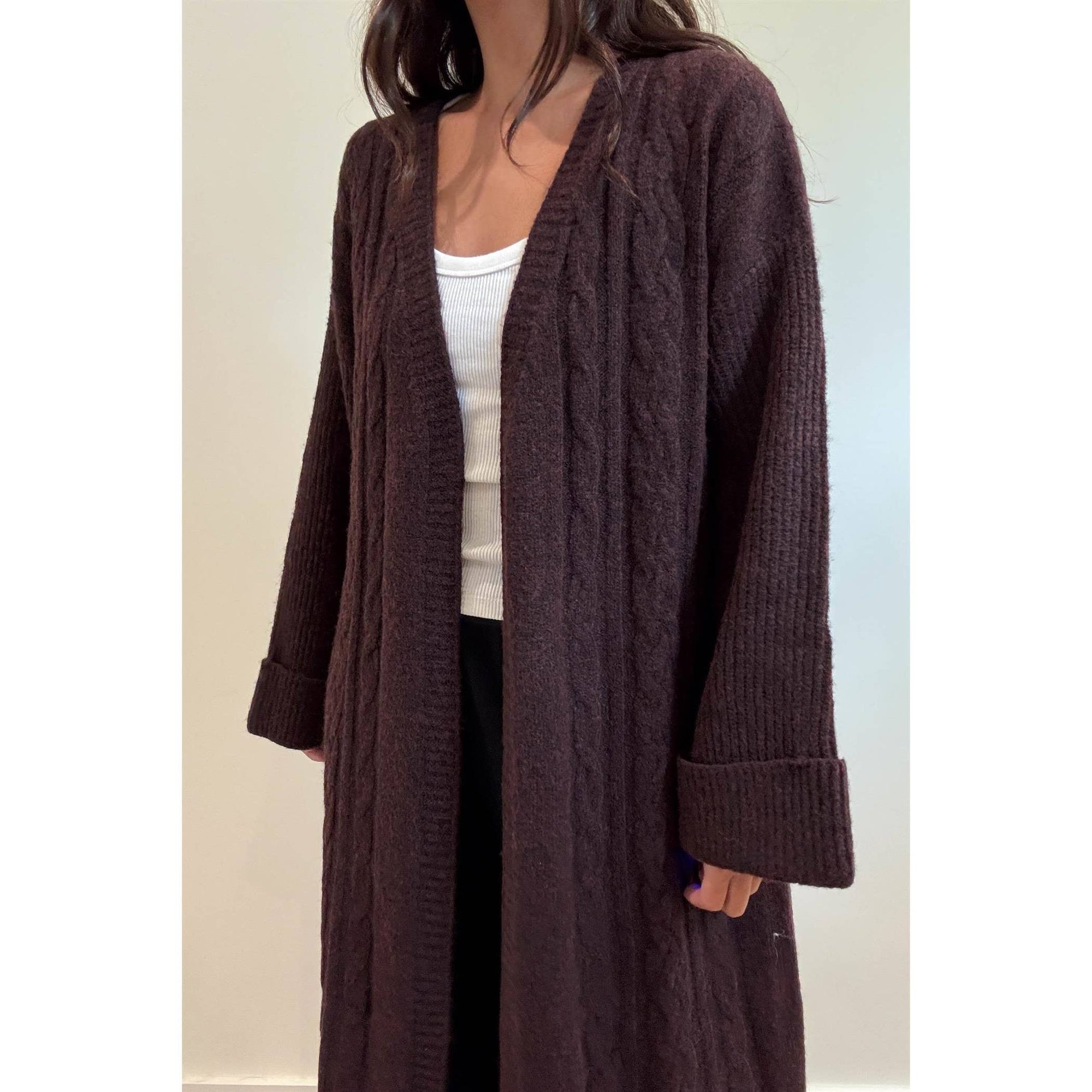 Hot Cocoa Knit Midi Cardigan