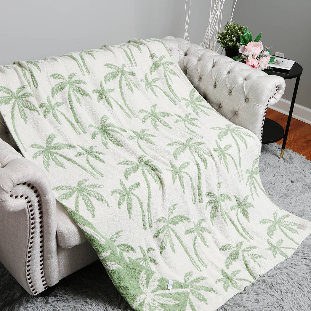Palm Tree Throw Blanket