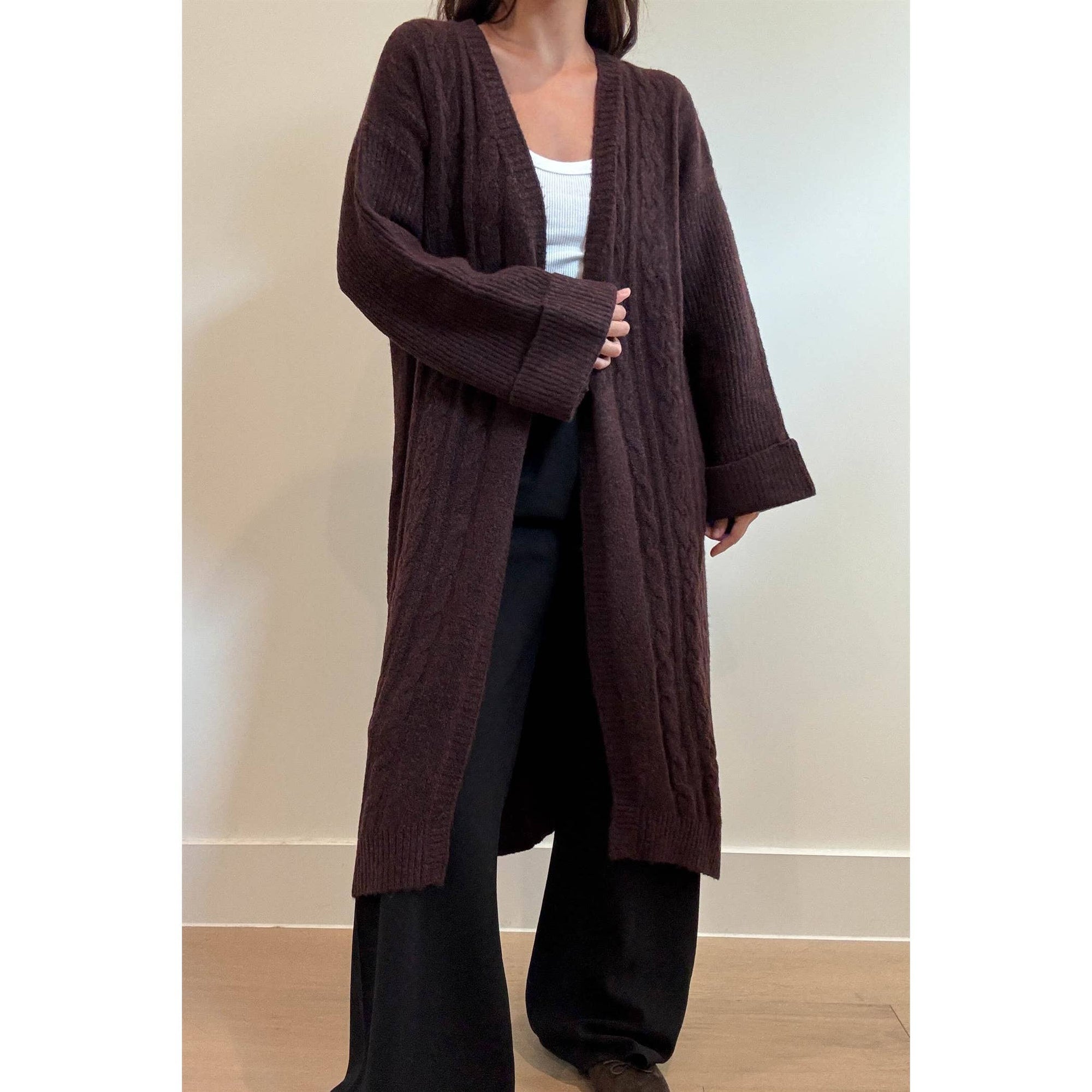 Hot Cocoa Knit Midi Cardigan