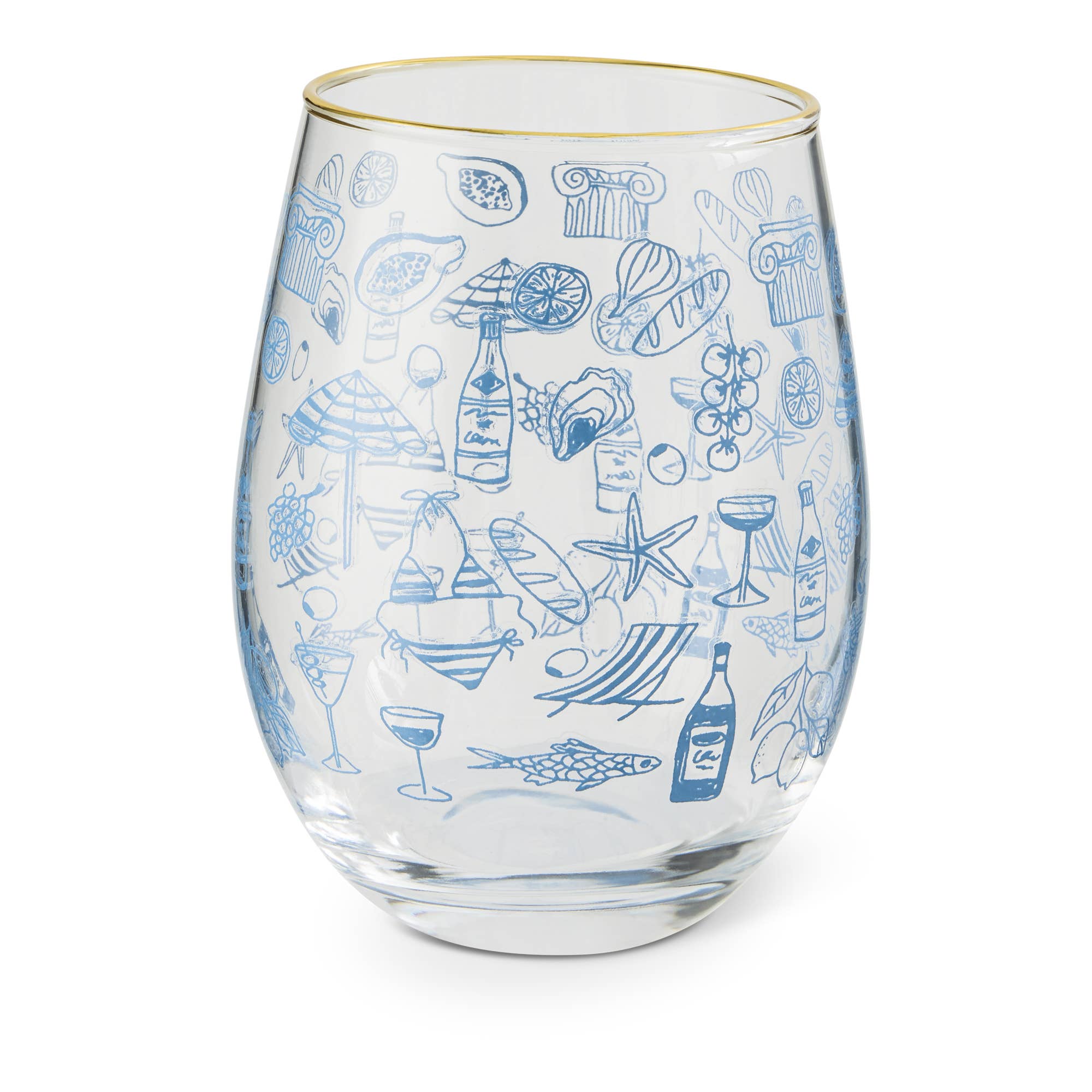 Beachy Wine Glass