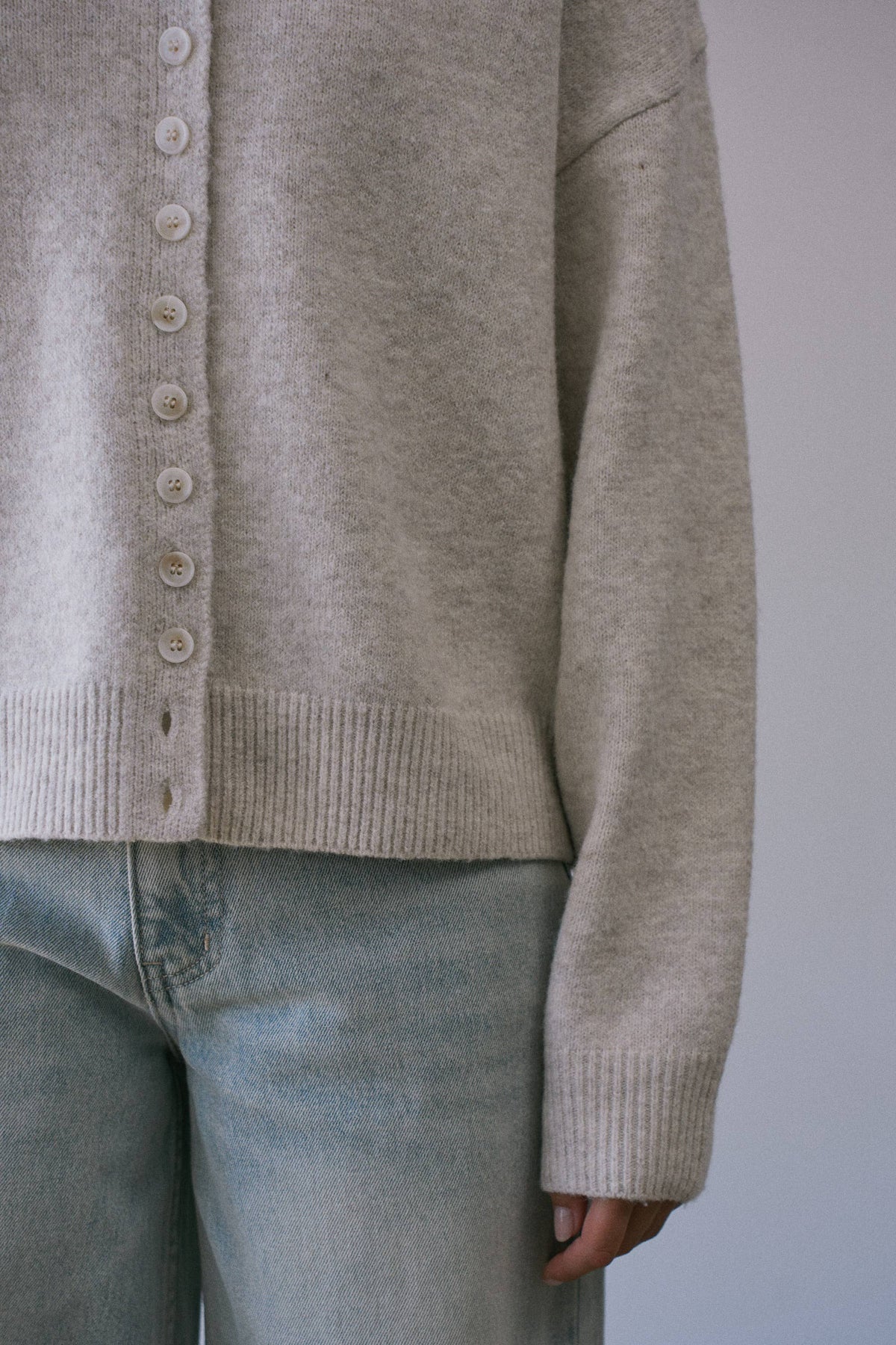 Cozy Wool Blend Oversized Button Cardigan